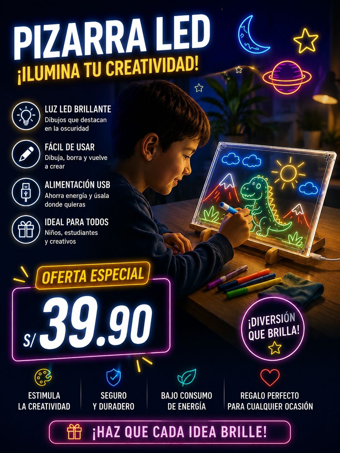 PIZARRA LED 🌈