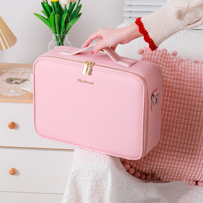Neceser de Maquillaje Portátil con Espejo LED