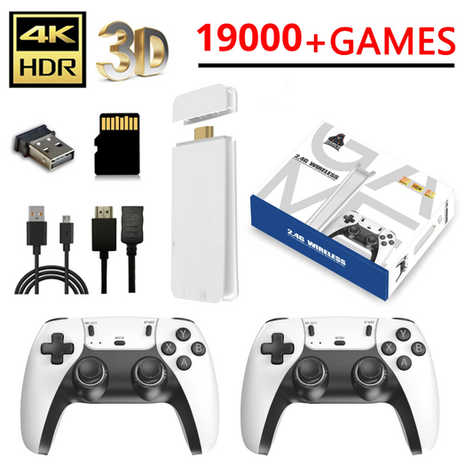 GameStick White 4K PRO (+20,000 Juegos) + 2 Controles