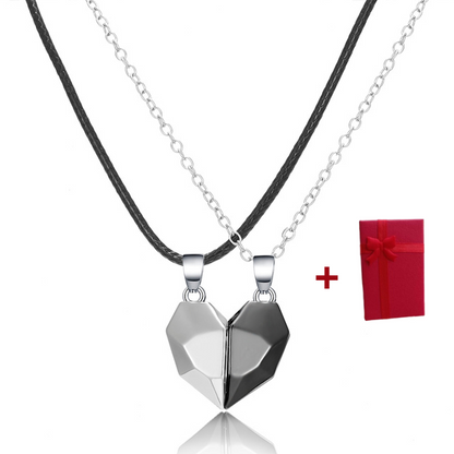 COLLARES MAGNETICOS DE CORAZON ❤ + CAJITA ROJA DE REGALO