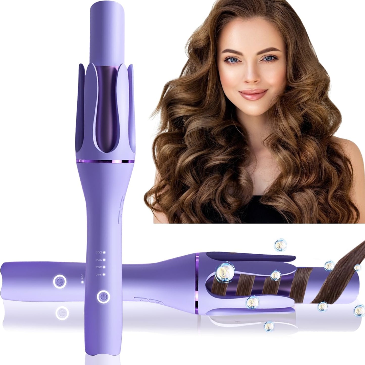 Rizadora de cabello automática giratoria