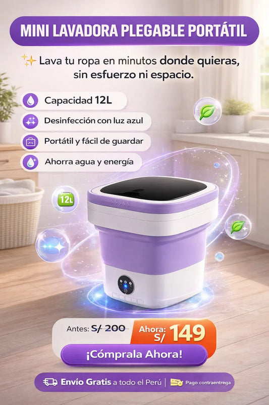 MINI LAVADORA PLEGABLE PORTÁTIL
