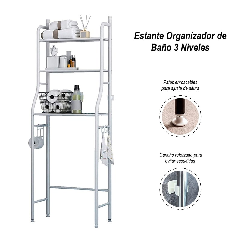 ESTANTE ORGANIZADOR DE BAÑO 3 NIVELES | ENVIO GRATIS MEGASTOREPERU